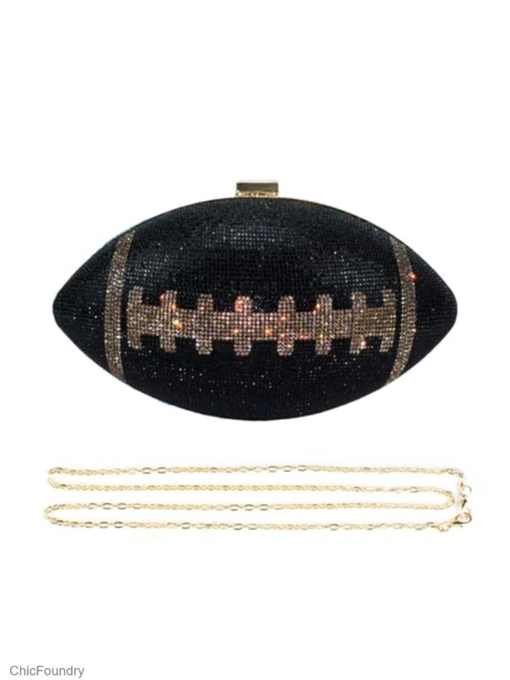 Rhinestone Football Clutch Purse Quirky Novelty Evening Bag Wristlet
